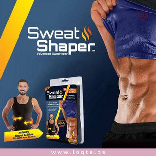شباح رجالي ساونا للتعرق واذابة دهون البطن والخصر سريع الجفاف ألياف مرنة - متجر لقطة