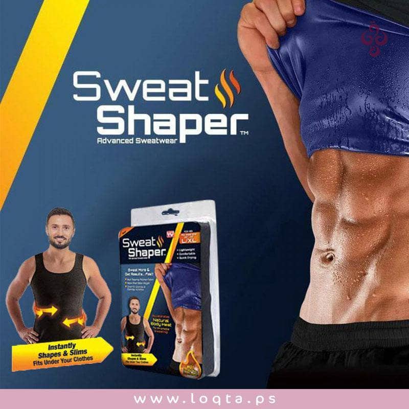 شباح رجالي ساونا للتعرق واذابة دهون البطن  والخصر سريع الجفاف ألياف مرنة - متجر لقطة