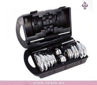 شنطة أوزان 30 كيلو أحجام مختلفة من الكروم لأداء تدريبات القوة واللياقة