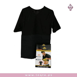 بلوزة رياضة رجالي نص كم حرارية بمنطقة البطن والجوانب لرسم الخصر وتنحيف البطن - متجر لقطة