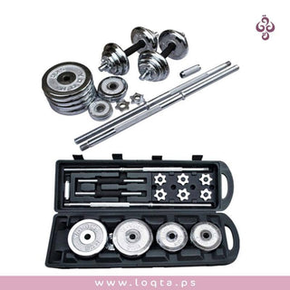 شنطة أوزان 50 كيلو أحجام مختلفة من الكروم لأداء تدريبات القوة مقاومة للصدأ