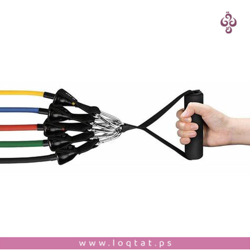 أحزمة تمارين قابلة للتعديل من BHMS لتدريب عضلات الجسم 5 ألوان مختلفة