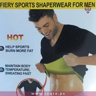 بلوزة رياضة رجالي نص كم حرارية بمنطقة البطن والجوانب لرسم الخصر وتنحيف البطن - متجر لقطة
