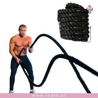 حبل تدريبات القوة عريض متين لتقوية العضلات وحرق الدهون قبضات مطاطية - متجر لقطة