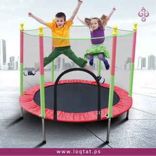 ترامبولين ميني ممتع مع شبك جانبي حماية لأجواء من المرح واللعب ومنشط للجسم