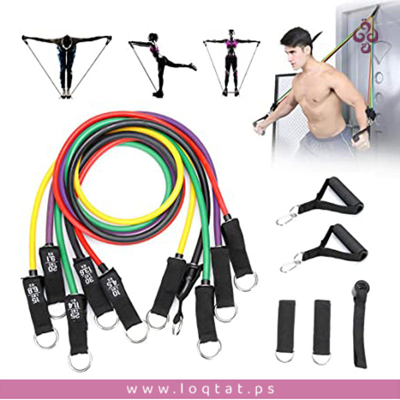 أحزمة تمارين قابلة للتعديل من BHMS لتدريب عضلات الجسم 5 ألوان مختلفة