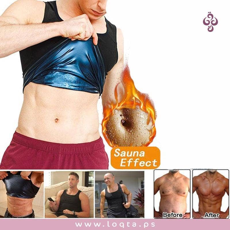 شباح ساونا حراري للرجال لجسم أكثر تناسق وحرق الدهون ألياف مرنة أكثر تعرق - متجر لقطة