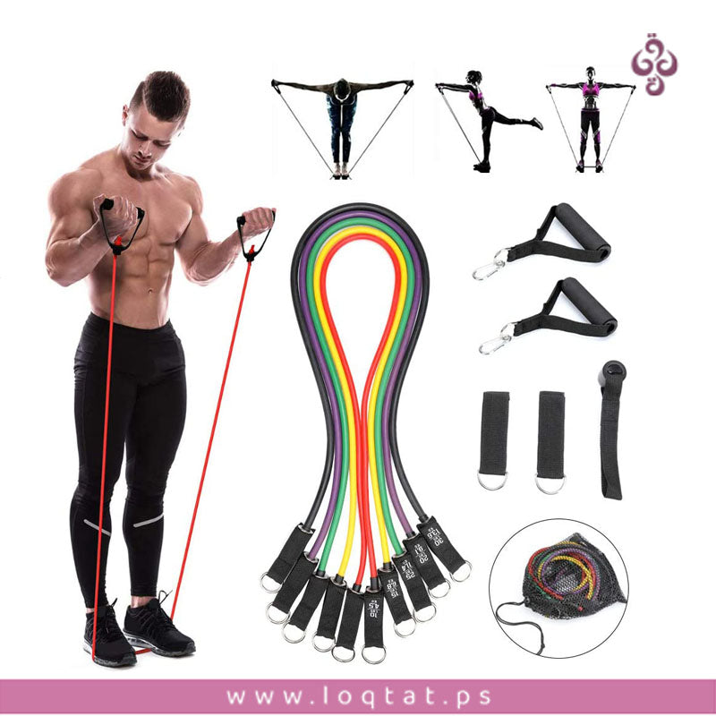 أحزمة تمارين قابلة للتعديل من BHMS لتدريب عضلات الجسم 5 ألوان مختلفة