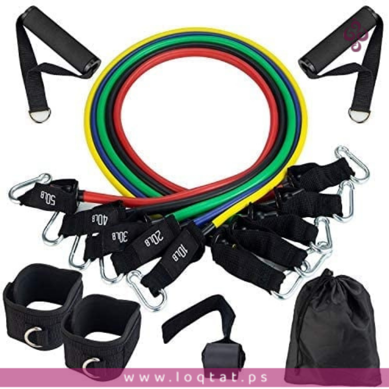 أحزمة تمارين قابلة للتعديل من BHMS لتدريب عضلات الجسم 5 ألوان مختلفة
