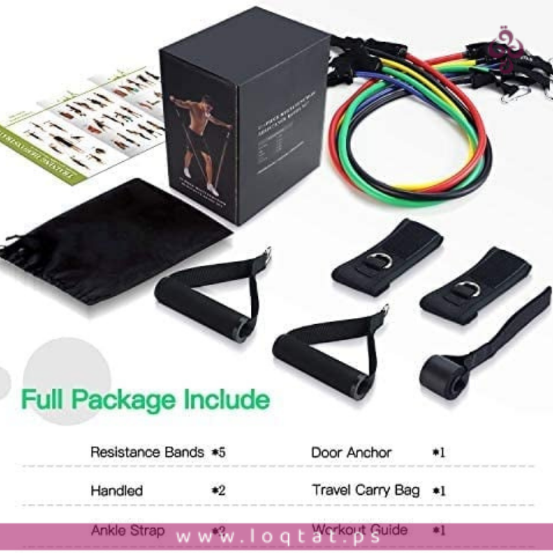 أحزمة تمارين قابلة للتعديل من BHMS لتدريب عضلات الجسم 5 ألوان مختلفة