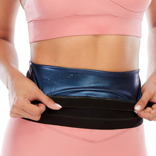 حزام ساونا لتنحيف منطقة البطن والخصر نسائي من ألياف مرنة أكثر تعرق مريح