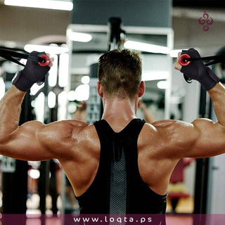 زوج من قفازات الجيم ورفع الأثقال للرياضيين حشوة لحماية مضاعفة حماية الأصابع وكف اليد - متجر لقطة