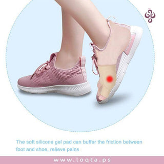 ضاغط للقدمين مع قطعة سيليكون لتخفيف آلام مشط القدم والتورم زوج ون سايز - متجر لقطة