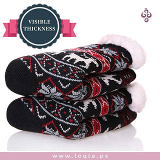 جوارب شتوية دافئة ومريحة جدا صوف ناعم ومبطن فرو موديلات عصرية ون سايز - متجر لقطة