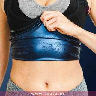 شباح نسائي ساونا من ألياف مرنة للتخلص من دهون البطن والخصر  أكثر تعرق مريح - متجر لقطة