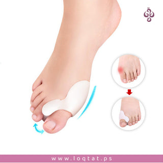 زوج من قطعة السيليكون لمعالجة انحراف اصبع القدم الكبير يمين ويسار