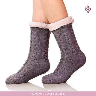 جوارب شتوية دافئة ومريحة جدا صوف ناعم ومبطن فرو موديلات عصرية ون سايز - متجر لقطة