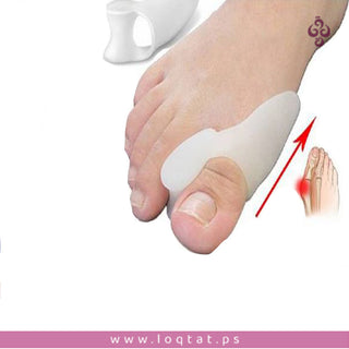 قطعة سيليكون لمعالجة انحراف اصبع القدم الكبير مريحة عملية زوج واحد