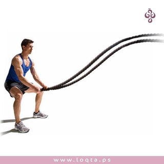 حبل تدريبات القوة عريض متين لتقوية العضلات وحرق الدهون قبضات مطاطية - متجر لقطة