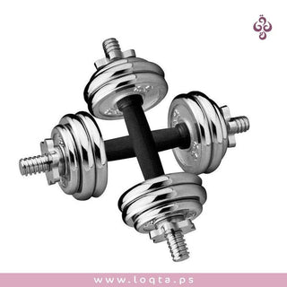 شنطة أوزان 20 كيلو لتدريبات القوة حلقات كروم أحجام مختلفة 2 بار مقاومة للصدأ