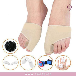 ضاغط للقدمين مع قطعة سيليكون لتخفيف آلام مشط القدم والتورم زوج ون سايز - متجر لقطة