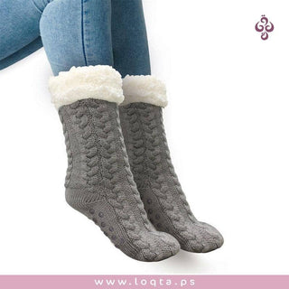جوارب شتوية دافئة ومريحة جدا صوف ناعم ومبطن فرو موديلات عصرية ون سايز - متجر لقطة