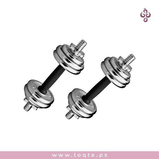 شنطة أوزان 20 كيلو لتدريبات القوة حلقات كروم أحجام مختلفة 2 بار مقاومة للصدأ