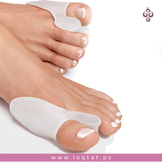 قطعة سيليكون لمعالجة انحراف اصبع القدم الكبير مريحة عملية زوج واحد