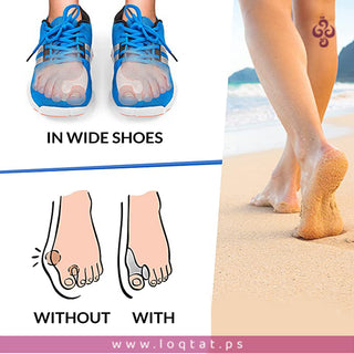 قطعة سيليكون لمعالجة انحراف اصبع القدم الكبير مريحة عملية زوج واحد