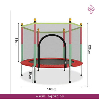 ترامبولين ميني ممتع مع شبك جانبي حماية لأجواء من المرح واللعب ومنشط للجسم