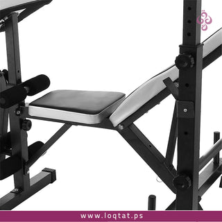 بنش اللياقة البدنية لرفع الأثقال وأداء عدد من التمرينات الرياضية أقدام مطاطية