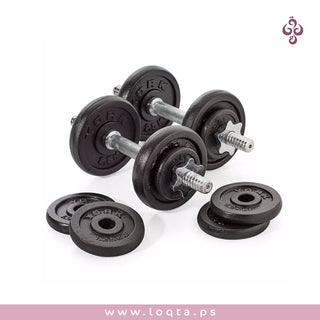 -كروم شنطة أثقال 20 كيلو مقاومة للصدأ بدوائر حديدية و أوزان مختلفة