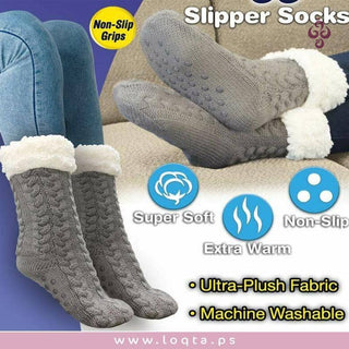 جوارب شتوية دافئة ومريحة جدا صوف ناعم ومبطن فرو موديلات عصرية ون سايز - متجر لقطة