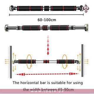 عقلة الباب الرياضية لممارسة تمارين القوة وبناء العضلات فولاذ مقاوم للصدأ 100 سم