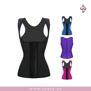 مشد كولومبي 6501حراري نسائي للتخلص من دهون البطن ورسم الخصر حمالات كتف - متجر لقطة