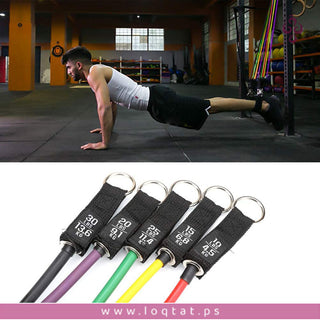 أحزمة تمارين قابلة للتعديل من BHMS لتدريب عضلات الجسم 5 ألوان مختلفة