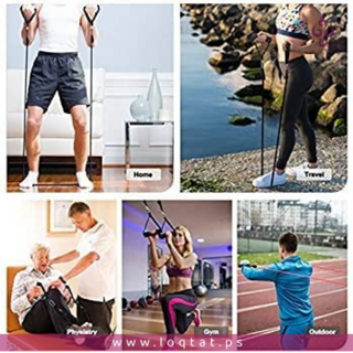 أحزمة تمارين قابلة للتعديل من BHMS لتدريب عضلات الجسم 5 ألوان مختلفة