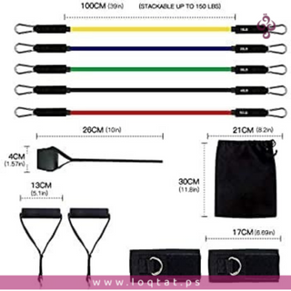 أحزمة التمارين من BHMS-SK01 عالية الجودة للتدريبات المنزلية و اليوغا 11 قطعة