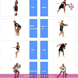 أحزمة تمارين قابلة للتعديل من BHMS لتدريب عضلات الجسم 5 ألوان مختلفة