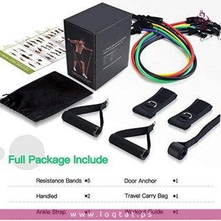 أحزمة تمارين قابلة للتعديل من BHMS لتدريب عضلات الجسم 5 ألوان مختلفة