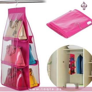 حمالة تنظيم الحقائب المعلقة 6 جيوب متينة وتصميم عالي الجودة ألوان مختلفة مصنوع من مادة قوية