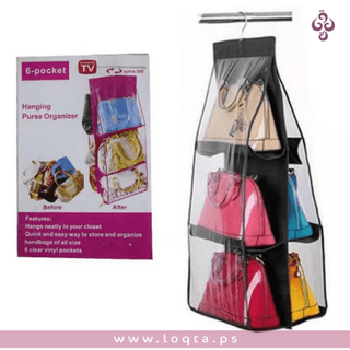 حمالة تنظيم الحقائب المعلقة 6 جيوب متينة وتصميم عالي الجودة ألوان مختلفة مصنوع من مادة قوية