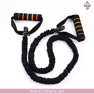 مجموعة أحبال مقاومة مطاط مغطي بالنسيج لتمارين العضلات قوة 6 كجم 1.2 م