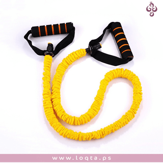 مجموعة أحبال مقاومة مطاط مغطي بالنسيج لتمارين العضلات قوة 6 كجم 1.2 م